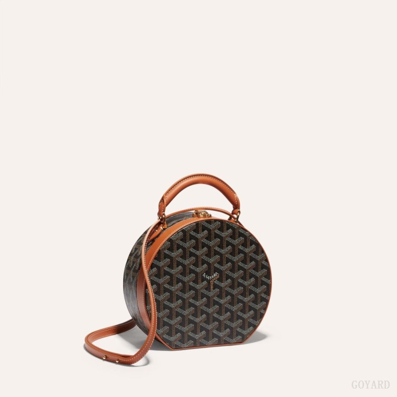 Goyard THE ALTO HATBOX TRUNK BAG Mini Çanta Siyah Kahverengi | GY-ACU0136