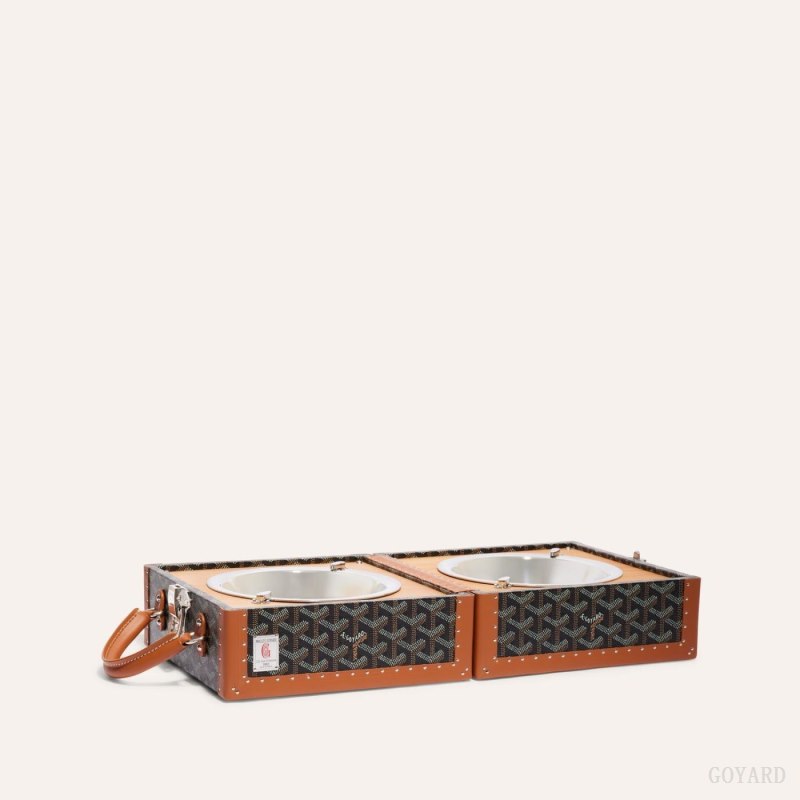 Goyard TRAVEL BOWL Boxes Siyah Kahverengi | GY-AMW3547