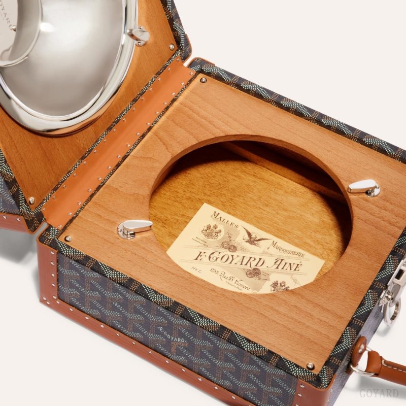 Goyard TRAVEL BOWL Boxes Siyah Kahverengi | GY-AMW3547