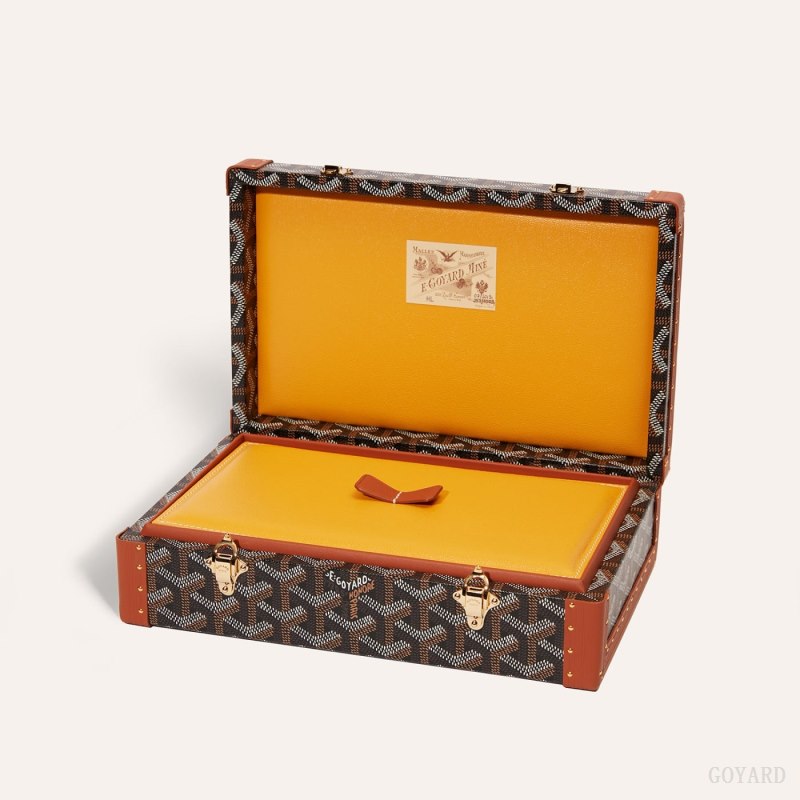 Goyard VENDÔME JEWELLERY CASE Boxes Siyah Kahverengi | GY-JLM1839