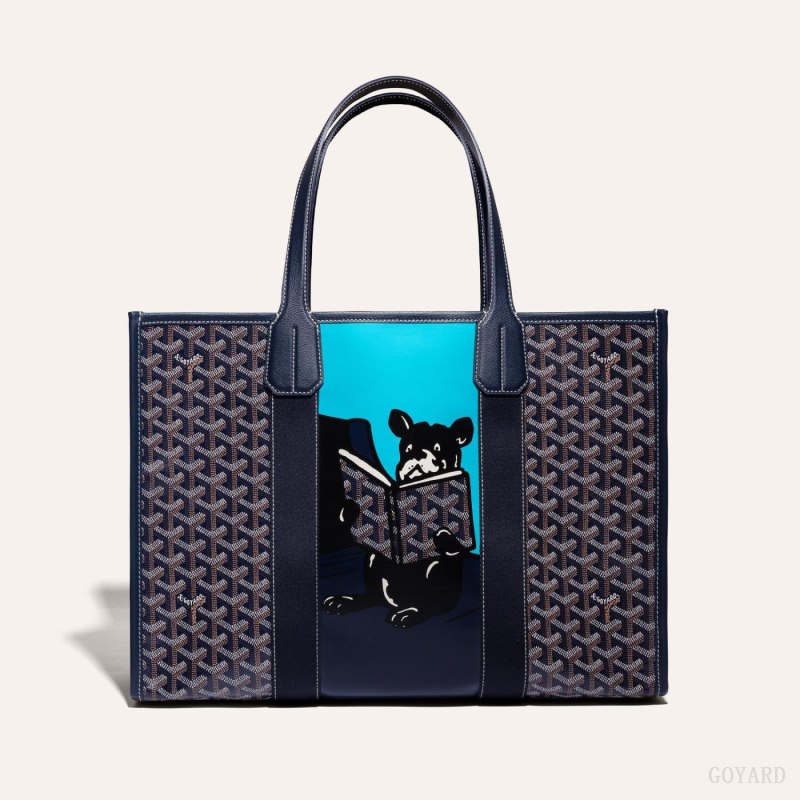 Goyard VILLETTE TOTE BAG Çantası Lacivert Mavi | GY-TBJ7954