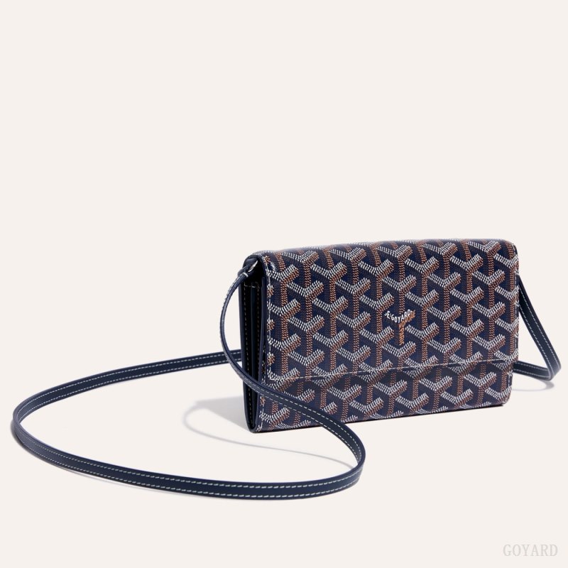 Goyard Varenne Continental Wallet Omuz Çantası Lacivert Mavi | GY-BKV0729