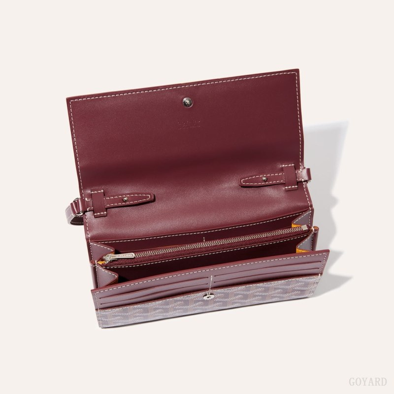 Goyard Varenne Continental Wallet Omuz Çantası Bordo | GY-DYK2154