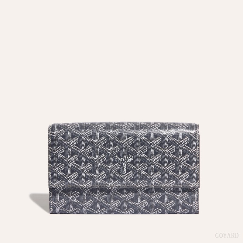 Goyard Varenne Continental Wallet Omuz Çantası Gri | GY-JWY3589