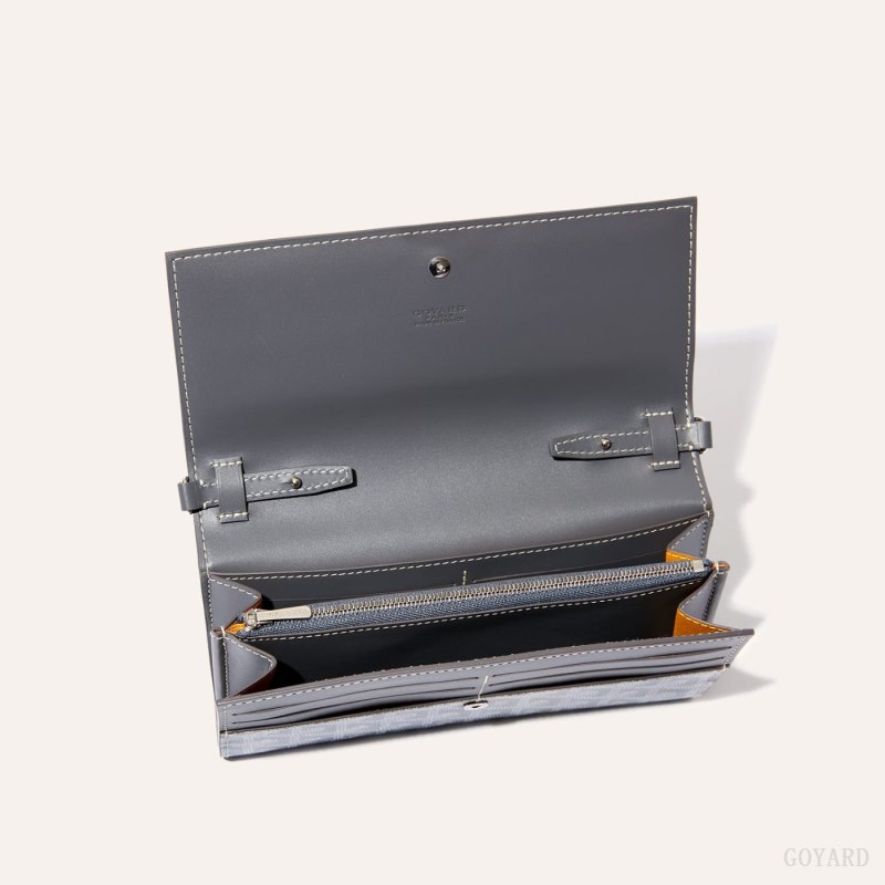 Goyard Varenne Continental Wallet Omuz Çantası Gri | GY-JWY3589