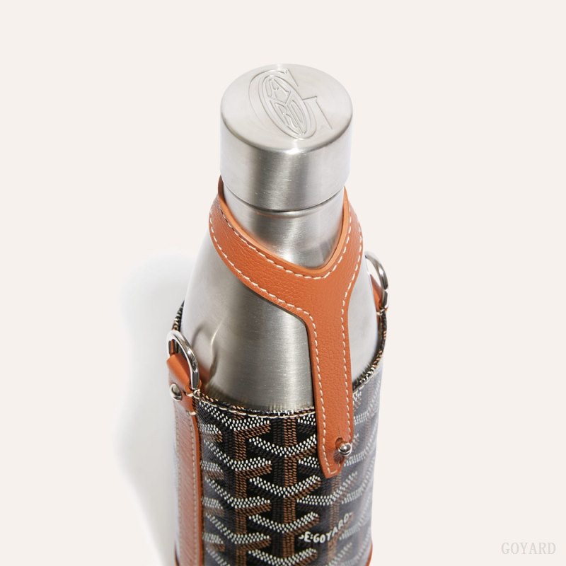 Goyard Yonne MM Case & Flask Aksesuar Siyah Kahverengi | GY-VDL7306