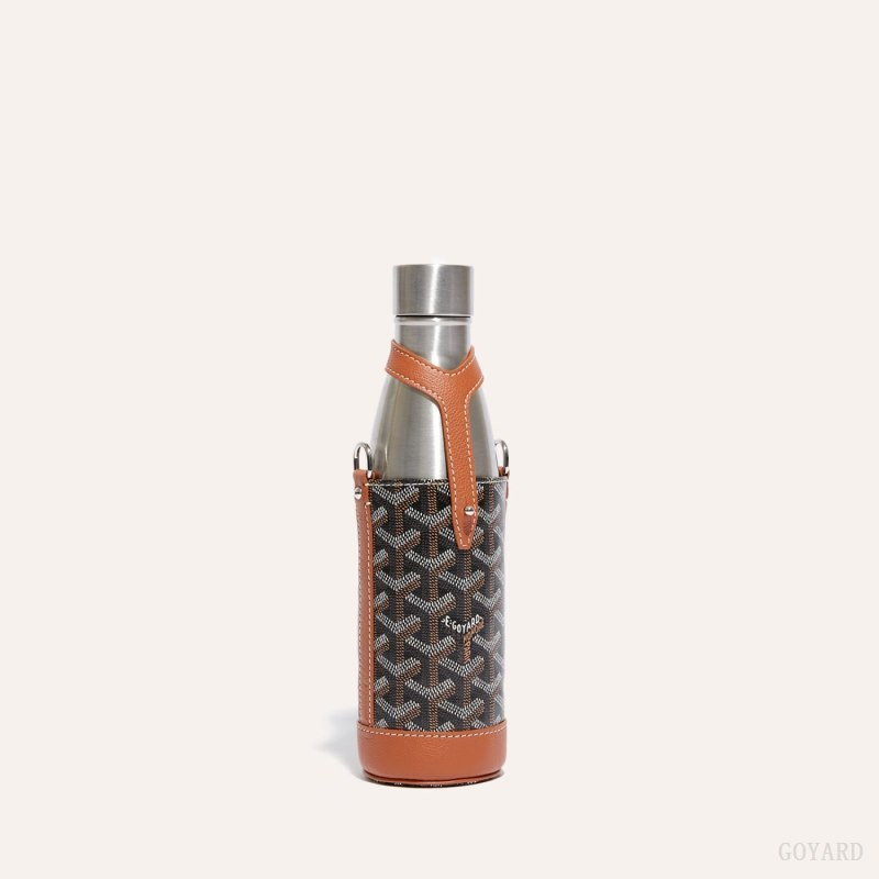Goyard Yonne MM Case & Flask Aksesuar Siyah Kahverengi | GY-VDL7306