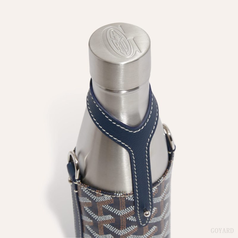 Goyard Yonne MM Case & Flask Aksesuar Lacivert Mavi | GY-SJT0871