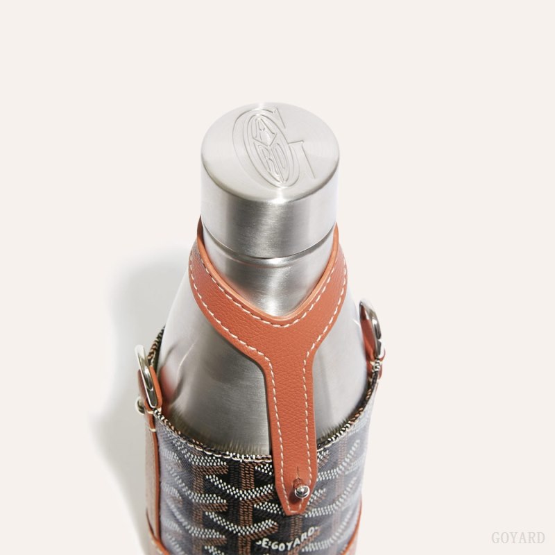 Goyard Yonne PM Case & Flask Aksesuar Siyah Kahverengi | GY-NJI5930