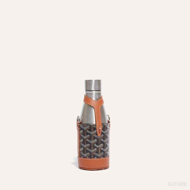 Goyard Yonne PM Case & Flask Aksesuar Siyah Kahverengi | GY-NJI5930